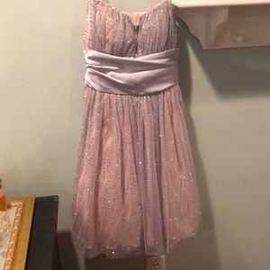 Pink and silver prom dress